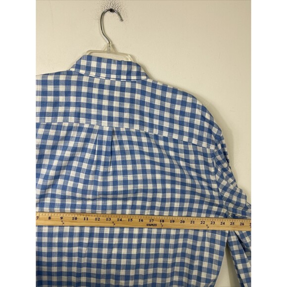 Johnnie O Hanging Out Shirt Men’s  Long Sleeve Button Up Blue Gingham  XL - Picture 6 of 7